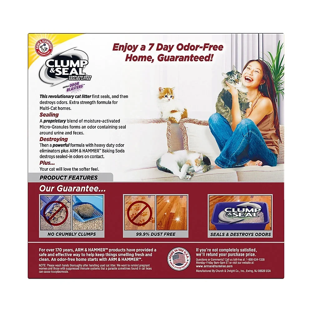 Arm & Hammer Litter Clump & Seal Multi-Cat Scented Clumping Clay Cat Litter